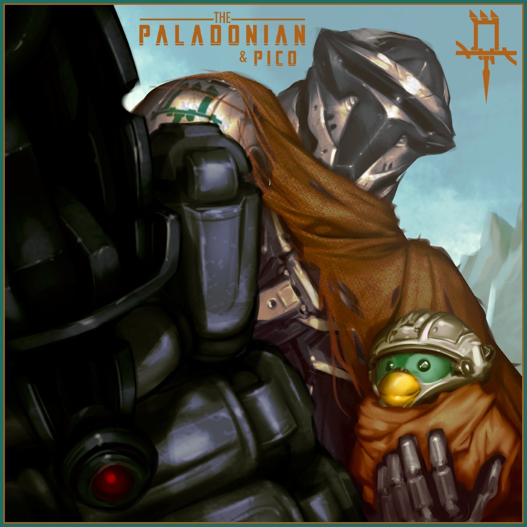 GTABiker's tweet photo. "Wherever I go, he goes... This is the Way!" #StarCitizen #Paladonians #TheWay #Art #Pico 

(Commissioned art by amazing artist: @grobi_grafik ) https://t.co/HS3QZTyZG3