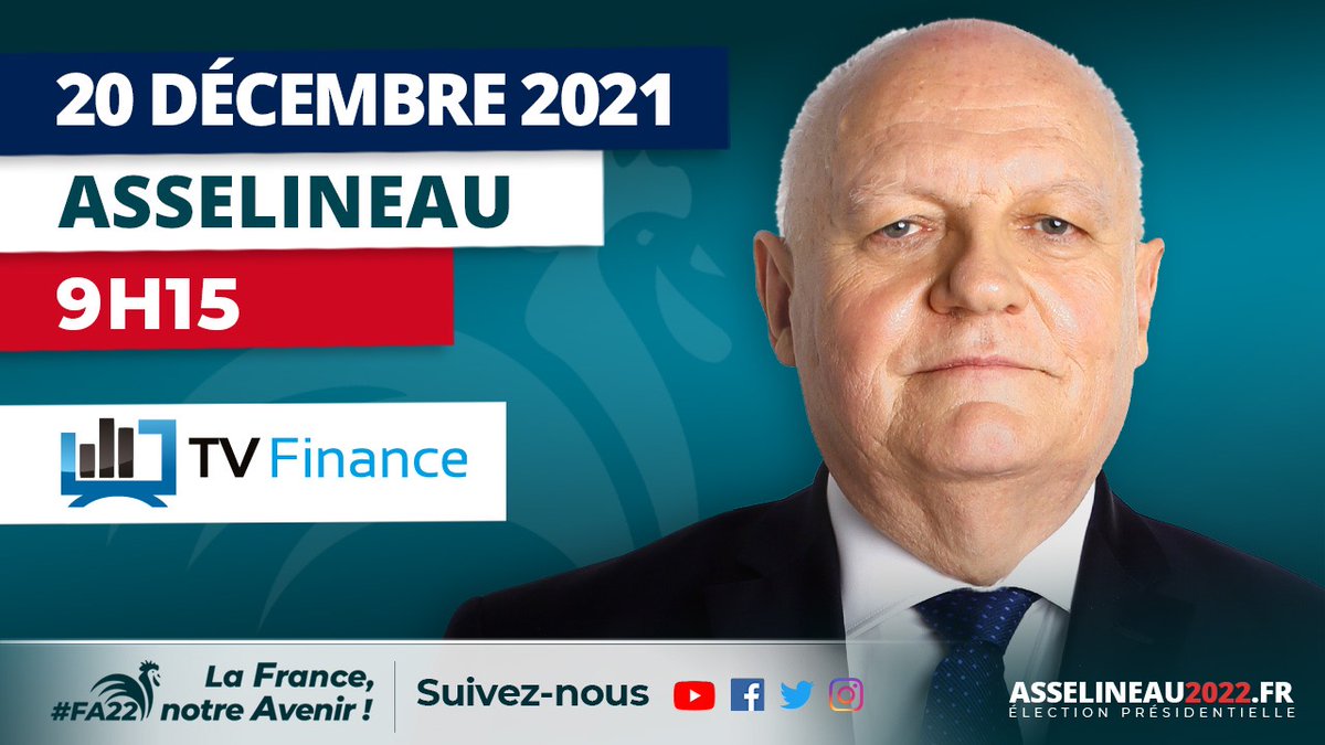 f_asselineau's tweet photo. Je suis invité par TVFINANCE ce lundi 20/12/2021 de 9h15 à 9h30.
TV Finance est une web-tv créée en 2014 par des spécialistes en finance.
Elle s’est installée dans le paysage boursier français et compte aujourd'hui plus de 1 M de visiteurs uniques/mois.
➡️ https://t.co/R1qKkcxIRb https://t.co/4iD3vYIFGq