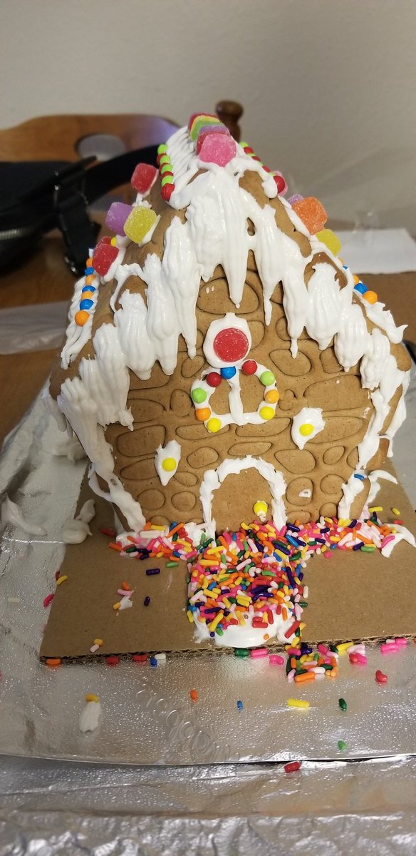 dbloccupancy's tweet image. That's supposed to be our #GingerbreadHouse
