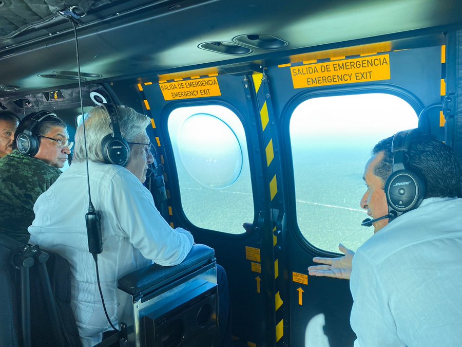 AMLO llega a Mérida, supervisará avances del Tren Maya