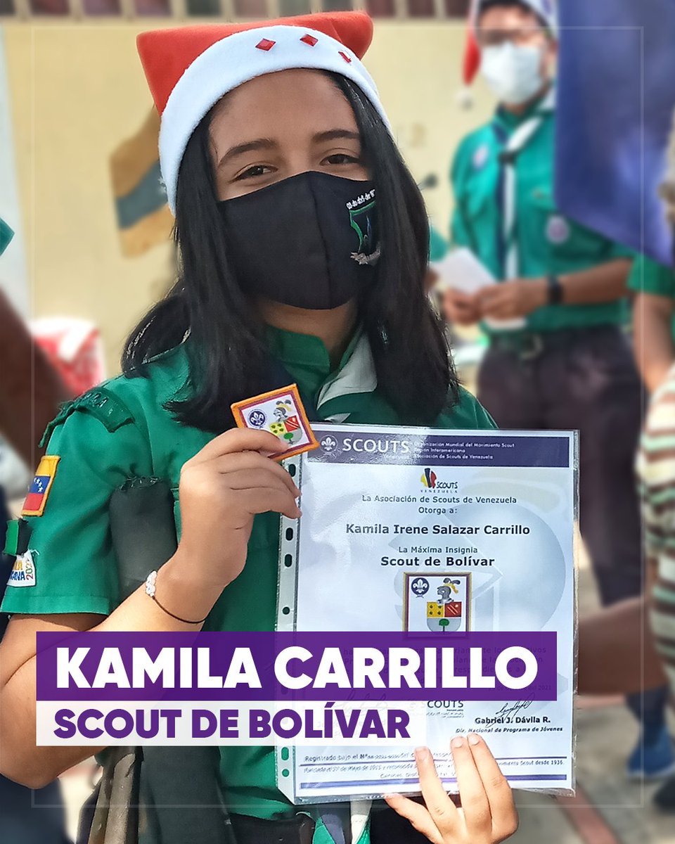 GSLucilaP's tweet photo. ¡Les presentamos a Kamila Carrillo, nuestra nueva #ScoutDeBolivar!🎖⚜ https://t.co/rgUXqOKhzq