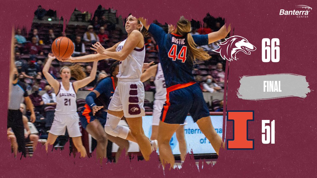 SIU_WBasketball's tweet photo. BIG WIN! #Salukis take down Illinois.

First win against the Fighting Illini since 1993 and  against a Big Ten team since 2016. 

#WeAreSouthernIllinois https://t.co/HiFkUeS93w