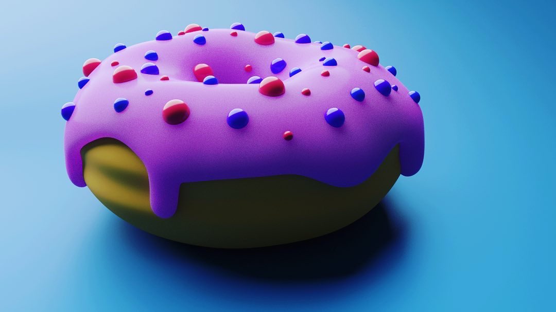 z3r0_daemon's tweet photo. Donut tutorial by @andrewpprice  
#blender #3d #donut #blenderguru https://t.co/M1XcRJ7pkE