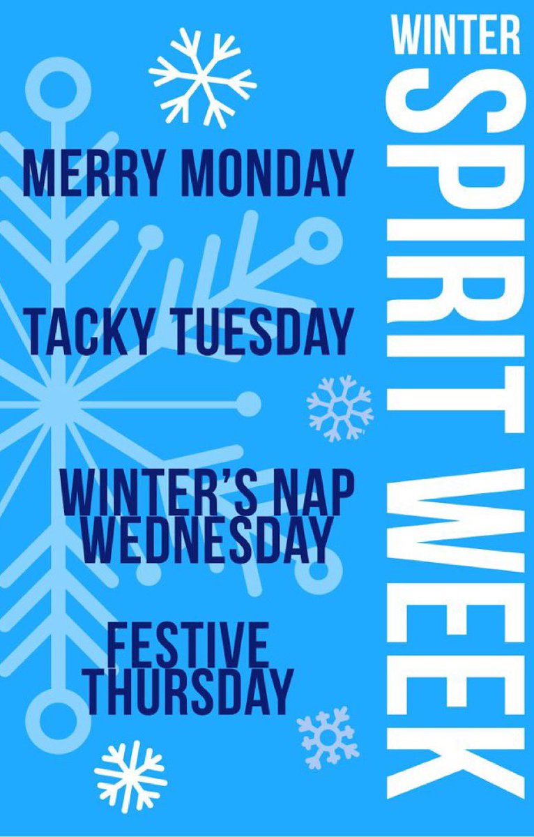 Spirit Week Starts Tomorrow!!
