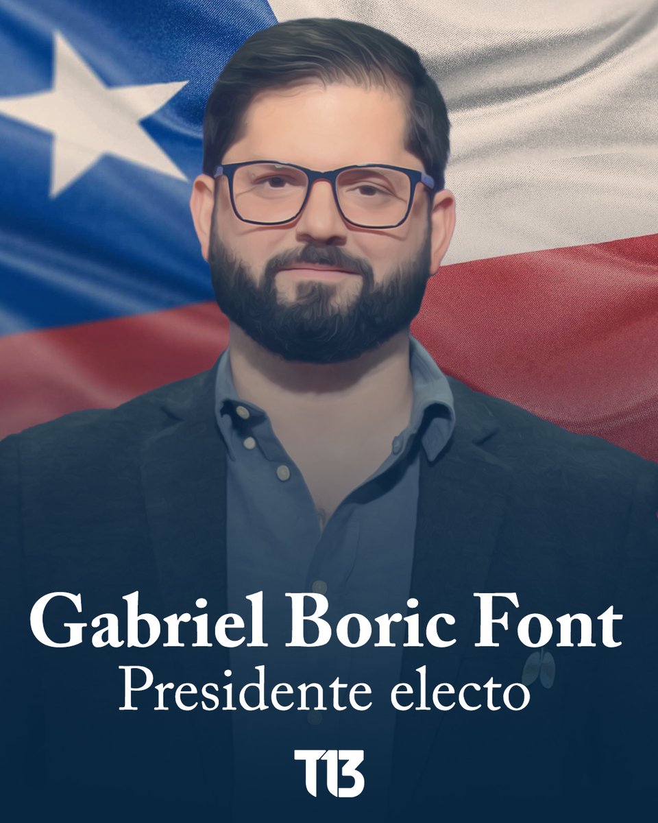 🔴 #AlertaT13 | Gabriel Boric gana la segunda vuelta a Kast y se convertirá en el próximo Presidente de Chile

» t13.cl/402980