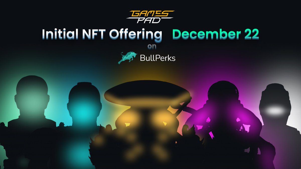 bullperks's tweet photo. 🚀The long-awaited #GamesPad #INO is set to launch on BullPerks on Wednesday, December 22!  
  
💫 Don't miss a chance to purchase exclusive GamesPad NFTs:  
  
⚡️Bot  
⚡️Cyborg  
⚡️Android  
⚡️Humanoid  
⚡️Crypto Ninja  
  
Stay tuned to SEE them all very soon!🙌 https://t.co/5cIrnxC6M2