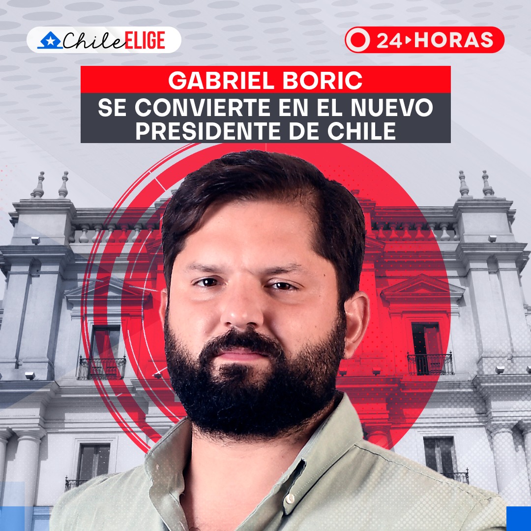 ⭕ #ÚLTIMOMINUTO 

@gabrielboric es el nuevo presidente electo de Chile. 

Resultados MINUTO A MINUTO ➡ bit.ly/3FvCcvX

Señal EN VIVO ➡ bit.ly/3snw5GO