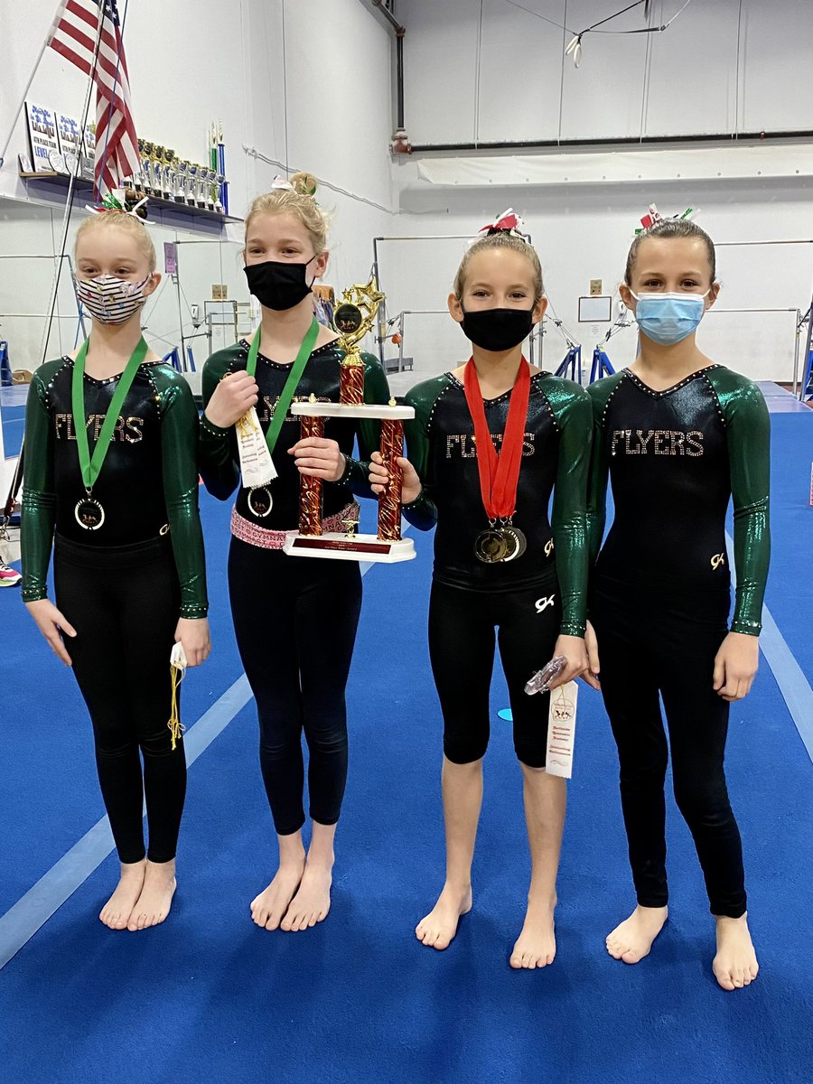 EdandRecFlyers's tweet photo. Gymnastics team bringing “it” at the Holly Jolly Cup meet hosted by Northside Gymnastics Academy in O’Fallon, MO. Level 2 team takes the silver! #EdRecFlyers #Gymnastics #WhyWeFly https://t.co/oEVxHi1chL