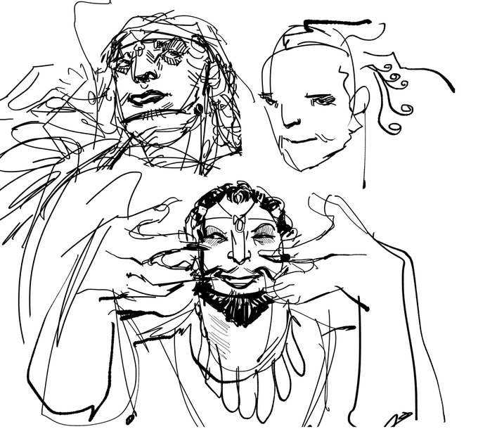 doodles of my wol. friend requested him with capybaras....who am i 2 deny the simple pleasure of rodent 