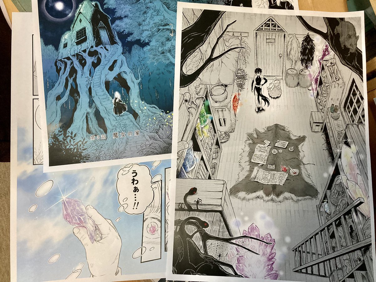 自スペース前に漫画本文の拡大プリントを貼るやつ、私もやってみたくてネップリ出力してきました!\\\٩( `ω' )و ///
A3でか〜い!