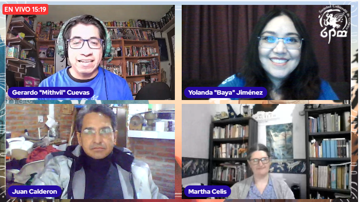 STolkiendiliMex's tweet photo. #ConcilioAnual2021 XX Aniversario
Mesa redonda. #Tolkien en #México: Testimonios y Reflexiones. Ponentes:
-Martha Celis, Juan Calderón y Gerardo Cuevas
#YoLeoATolkien con la #STAMC
https://t.co/qrchFcI7lt https://t.co/FzwsGCMNAY