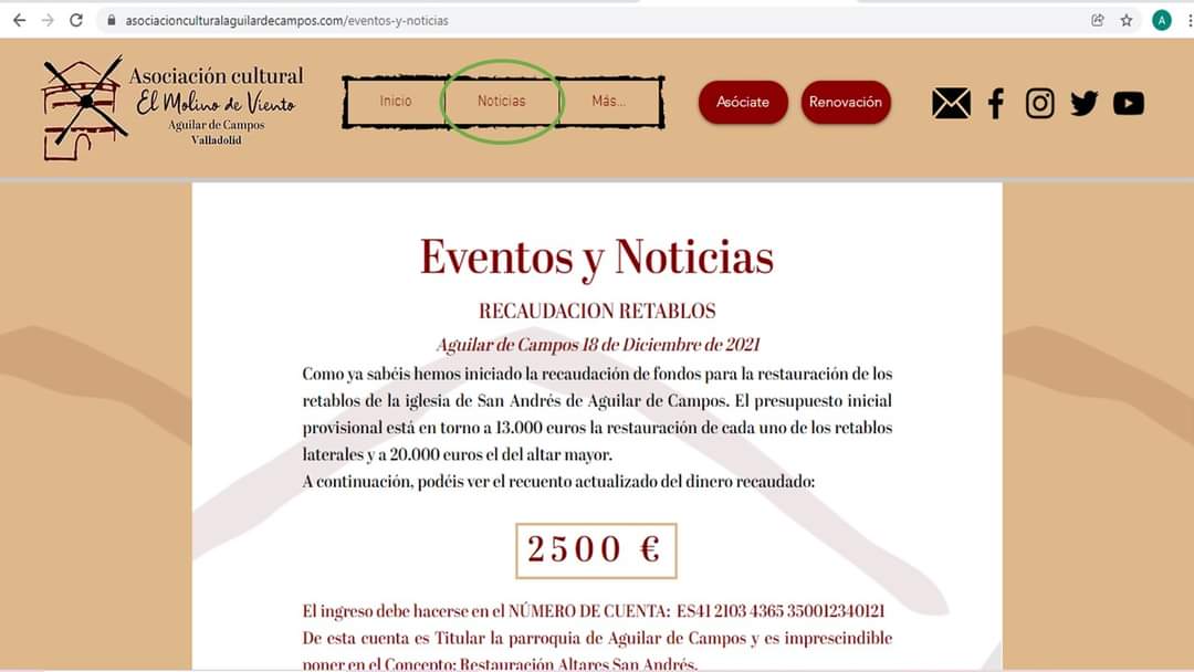 CulturalMolino's tweet image. Hemos iniciado la CAMPAÑA DE RECAUDACIÓN DE FONDOS para la restauración de retablos de la iglesia de San Andrés de Aguilar de Campos. 
En nuestra web encontraréis la información necesaria para hacer una aportación y beneficiaros de deducciones fiscales.
asociacionculturalaguilardecampos.com/eventos-y-noti…