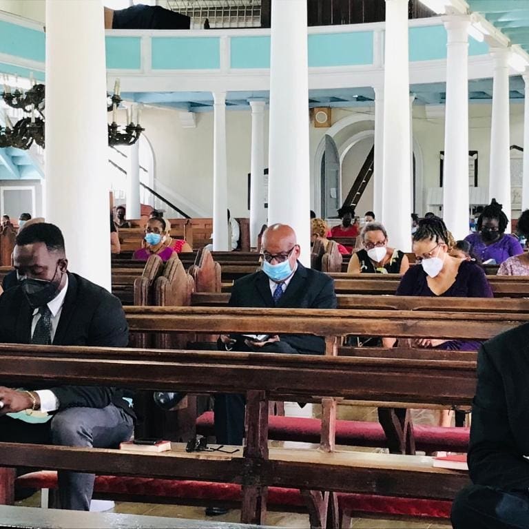 dglbec's tweet photo. The WM, WBro Damon Taylor and Brethren of St George Lodge No 2616 EC attended a Church Service on Sunday, December 12, 2021 to celebrate the 125th Anniversary of the Lodge.
#Freemasonry
#DGLBEC
#Masons
#StVincent https://t.co/lbZKdof36o