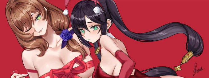 On the 6 day before Christmas, Piu gave to you

a preview

of Mona and Lisa getting ready for you!

hohoho.
nearly finished with this piece. 