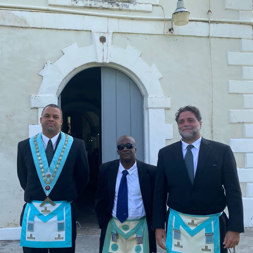 dglbec's tweet photo. The WM, WBro Damon Taylor and Brethren of St George Lodge No 2616 EC attended a Church Service on Sunday, December 12, 2021 to celebrate the 125th Anniversary of the Lodge.
#Freemasonry
#DGLBEC
#Masons
#StVincent https://t.co/lbZKdof36o