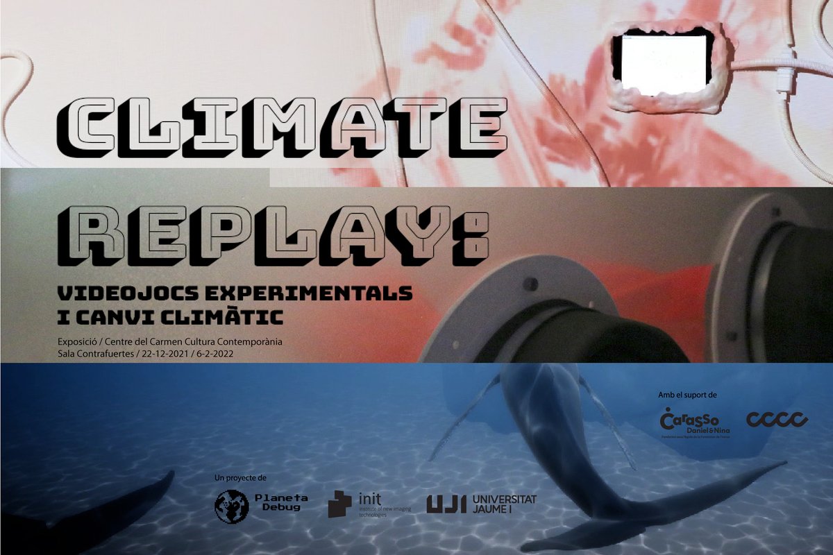 PlanetaDebug's tweet photo. Molt emocionant... L'expo #ClimateReplay de #PlanetaDebug arriba al @centredelcarme Moltíssimes gràcies a @perezpont pel suport a les nostres residències #artistes #videojocs #canviclimàtic I també a @VicentMarza per acompanyar-nos a l'obertura el 22.12
📡https://t.co/CmNIfA0OUo https://t.co/CPX28DvFxg