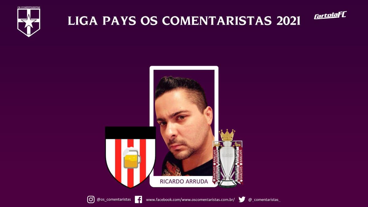 _Comentaristas_'s tweet photo. 🎩 Foi somente na última rodada que Ricardo Arruda conseguiu garantir a disputada Liga Pays Os Comentaristas 2021! O time da página e JM Castro também garantiram uma fatia da premiação!

#LigaComentaristas #LigaComentaristas2021 #LigaOsComentaristas2021 #LigaOsComentaristas https://t.co/g1Xw8ZTmBO
