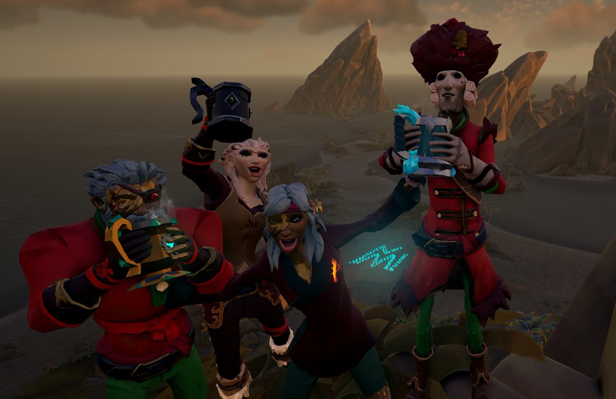 BEbethanney's tweet photo. 14 hours, 123 skulls, and priceless friends. Best served with coffee! 

@SeaOfThieves @Madrinas #SoTShot https://t.co/VDF8U3H8CL