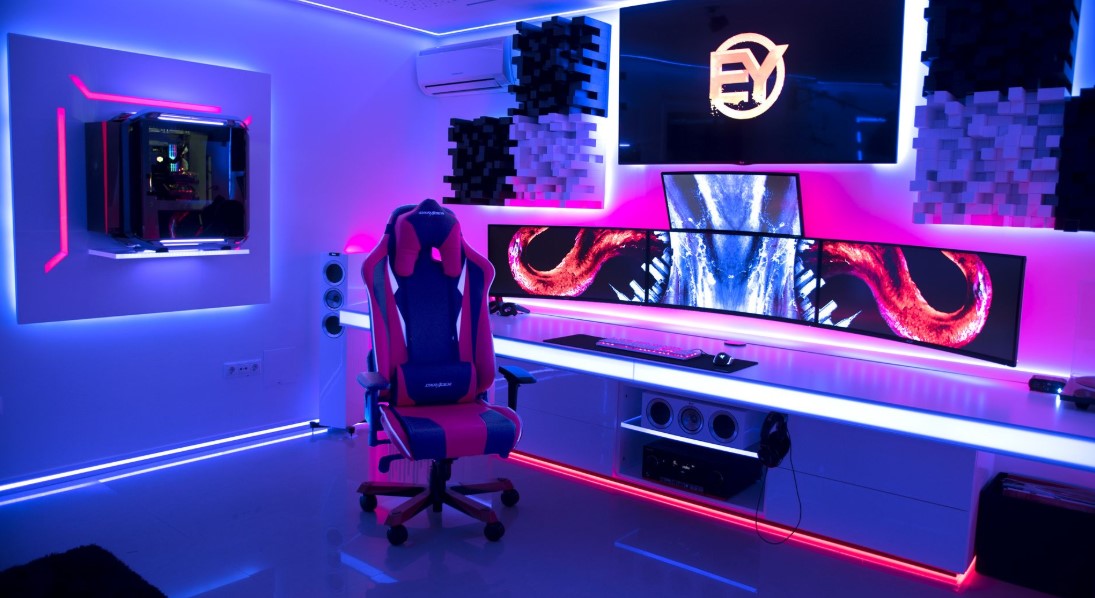 Prokey_Gaming's tweet photo. Too much or too good??🤷‍♂️#gameroom #gamingsetup #gamingroom #rgb #gamingpc #gear #ToTheTop https://t.co/ht4wME6PC4