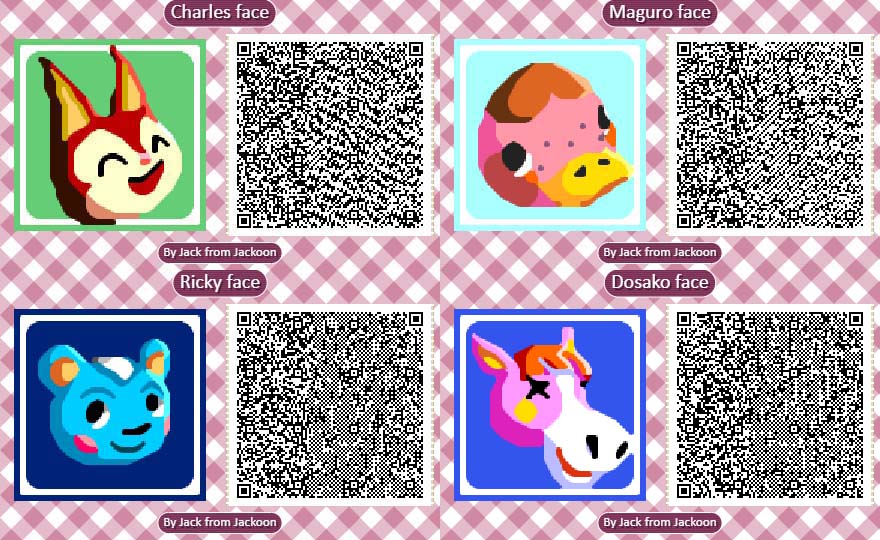 ElvisJack69's tweet photo. Other 3 patterns of villagers faces, I make 81 of 413 in total X'D
#AnimalCrossingNewHorizons #animalcrossing #acnh #どうぶつの森 #NintendoSwitch #animalcrossingpatterns #AnimalCrossingDesigns #pixelart #あつまれどうぶつの森 #あつ森 https://t.co/yFXDeXEfTF