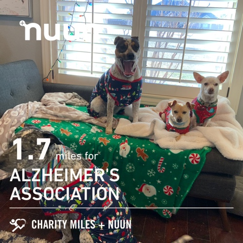 1.7 @CharityMiles for @alzassociation sponsored by @nuunhydration. Join the #muuvment! #nuunlife