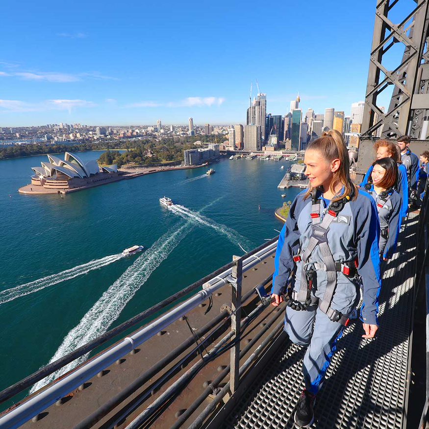 elevatesydneyau's tweet photo. Couldn't get on the #cahillexpressway for ELEVATE Sydney? Then get on the bridge! @bridgeclimb is offering 35% off on selected packages. More details at https://t.co/RqvBEE1IZl #elevatesydney #feelnewSydney @sydney_sider https://t.co/aOWrOPaqYq