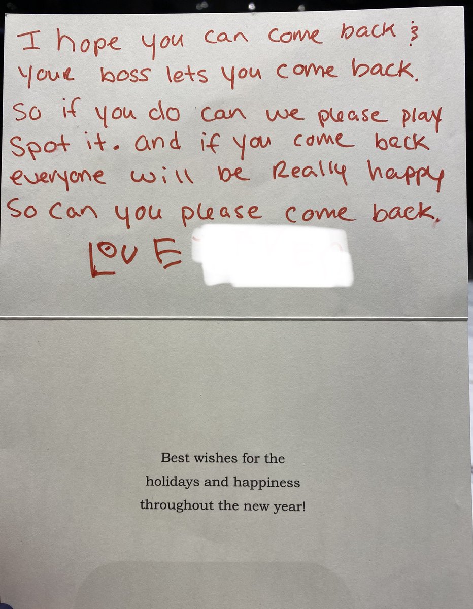 MsNewtonsClass's tweet image. I love my role as an Itinerant Teacher. One of the most rewarding thing is the relationships I build with the students I support. Sometimes it’s hard to leave at the end of my assignment, especially when I  receive notes like this one ❤️