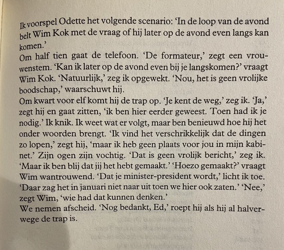 Notowicz's tweet image. Fascinerend slot van Retour Den Haag door Ed van Thijn uit 1994.