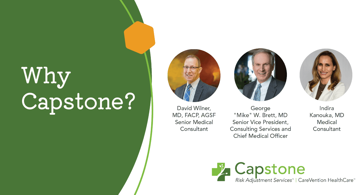 CapstoneRA's tweet photo. Our physician-consultants have 40+ years of #Medicare risk adjustment experience in value-based care. #whycapstone https://t.co/HczgC562dO