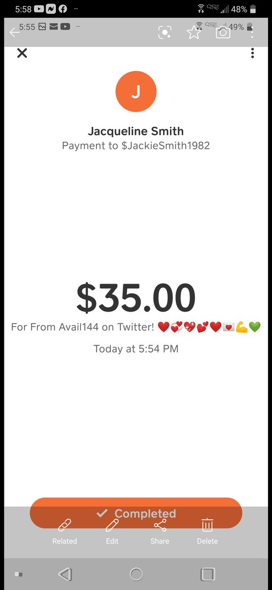 Congrats to Bryce and Jacqueline for receiving $35.00! Don't be discouraged. Stay positive! I love you guys! 💖💌💪🙆😍