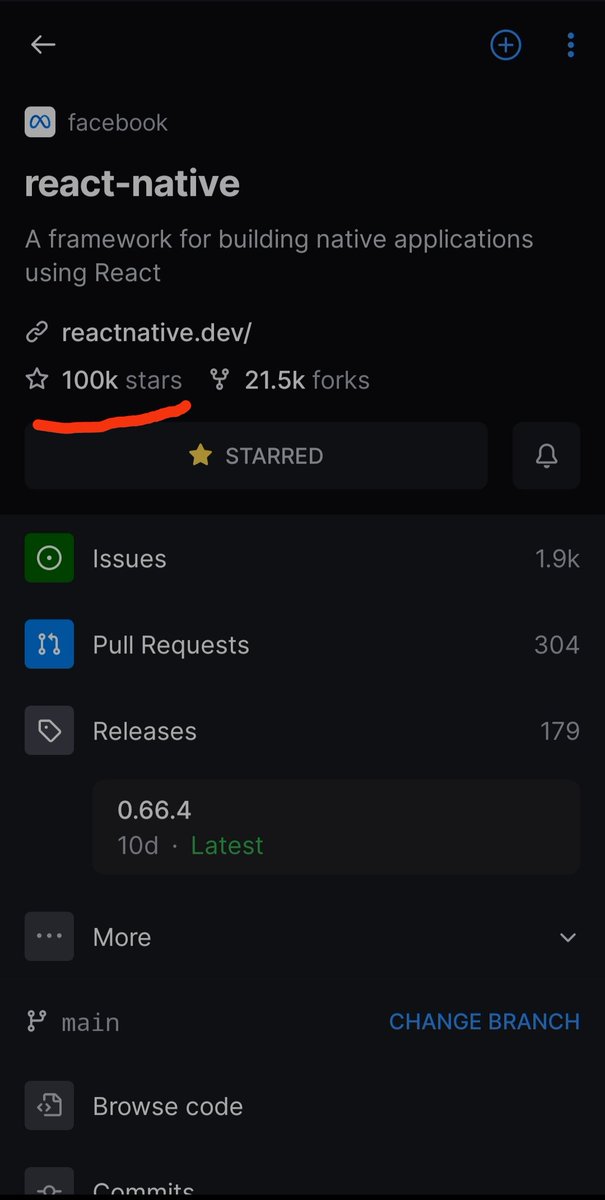ykhateeb93's tweet photo. Happy to see React Native reached to 100k stars on GitHub 🥳
#reactnative https://t.co/TUDo3lIzKm