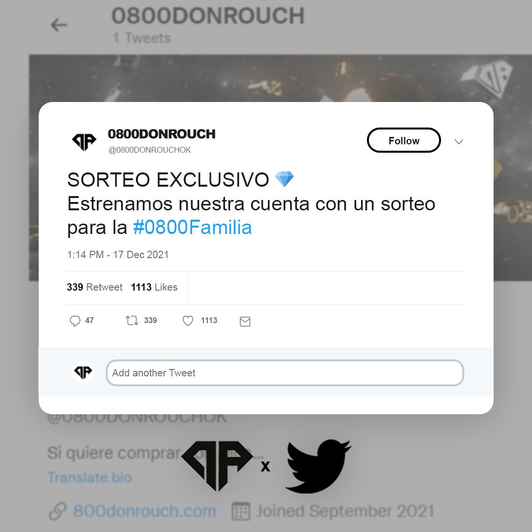 SORTEO EXCLUSIVO 💎
Estrenamos nuestra cuenta con un sorteo para la #0800Familia

Participá por un Dije ADR Clásico o Full Ice

1. Seguinos en en esta cuenta
2. Hacé RT a esta publicación

Anunciaremos 10 ganadores el 30 de Diciembre por este medio 🔥

*Válido para todo el mundo