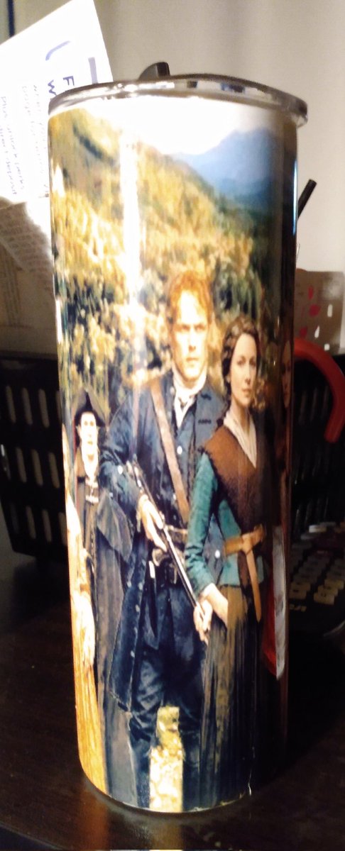 So happy💃 ..I'm ready for march 6 got my Outlander cup today.. thanks to a local lady doing another awesome job like she did on my outlander  keychain