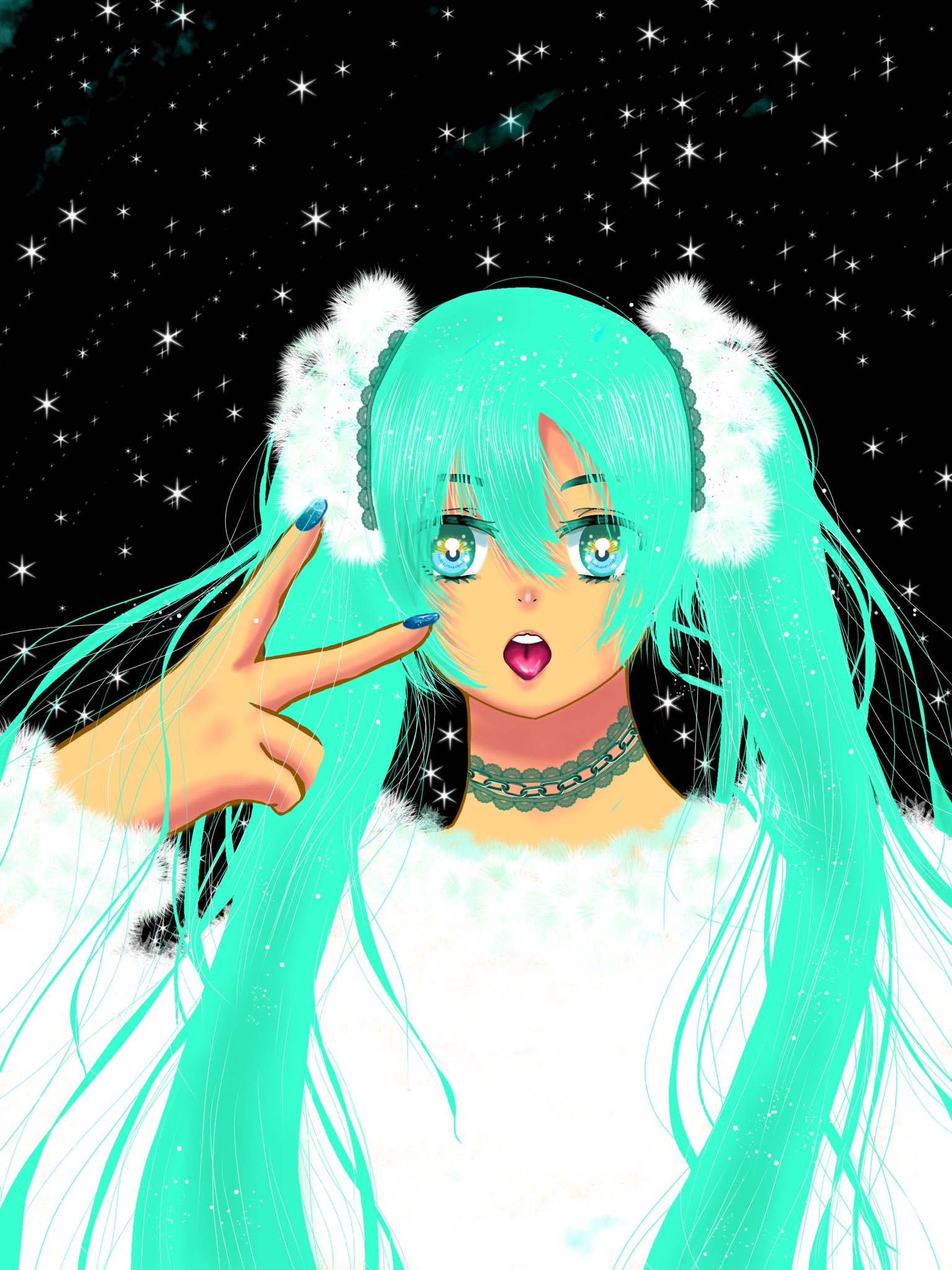 Hiruca カラーバージョンと モノクロ バージョン 初音ミクイラスト カラーバージョン モノクロバージョン T Co W0klqnyvil Twitter