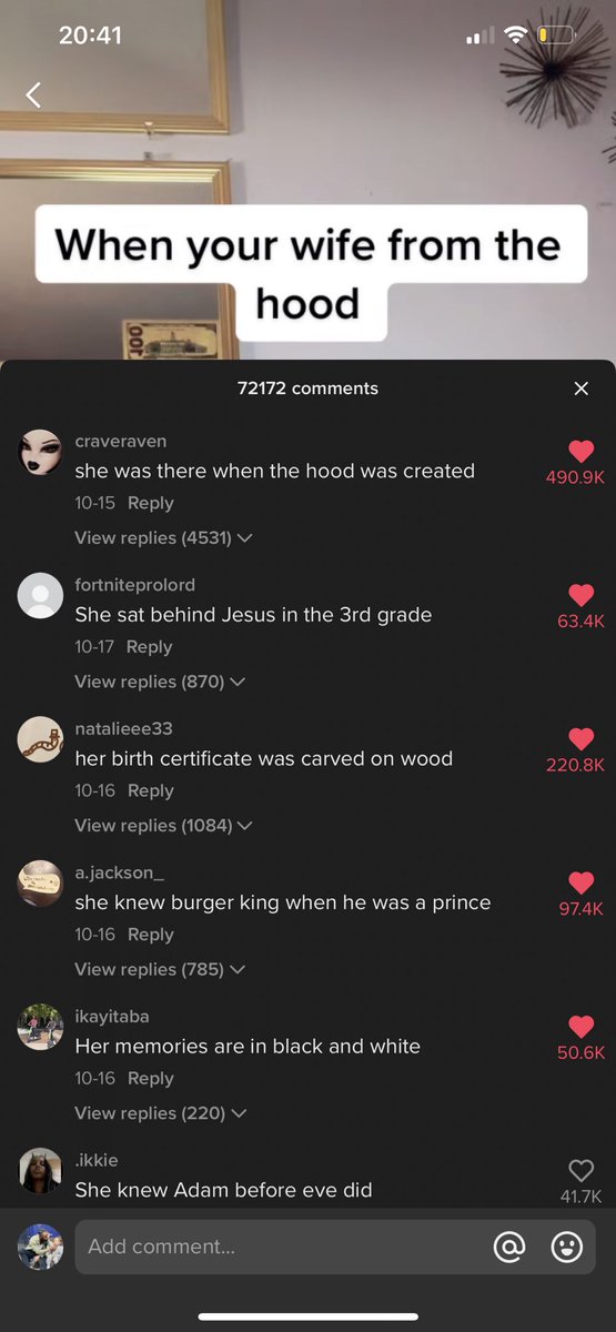 Tik tok comments have me weak 😭