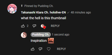 von_pudding's tweet photo. Looks like Kiara approves of the thumbnail @KuroeDrawsStuff https://t.co/PRLsym8YTE