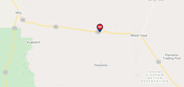 ArizonaDOT's tweet photo. SR 86 WB about 25 miles from Why (mp 79): The highway is closed due to a crash. There's no estimated time to reopen the road.
Check your route before heading out with the ADOT Alerts and AZ 511 apps: https://t.co/kUvoqCy8V0
#aztraffic #WhyAz https://t.co/iXAKLRL9q3