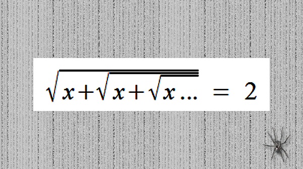 pickover's tweet photo. Mathematics.

A mathematician emerges from a cave, hands you the slip of paper below, and says "Solve for x."  What is your response?   
 https://t.co/lCOyhjWGQ3