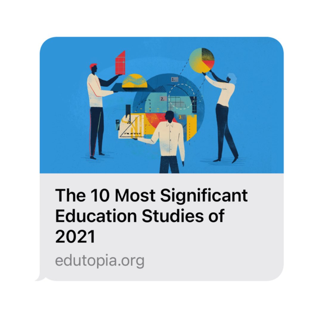 ChildLightEdCo's tweet photo. A very interesting article from @edutopia
How do you define what a “good” school is?
The 10 Most Significant Education Studies of 2021:
https://t.co/5UGv4uYf3H
@edutopia #educationalstudies #education #education2021 #SEL #socialemotionallearning #pretesting #goodschool https://t.co/JpcPEEYZMu