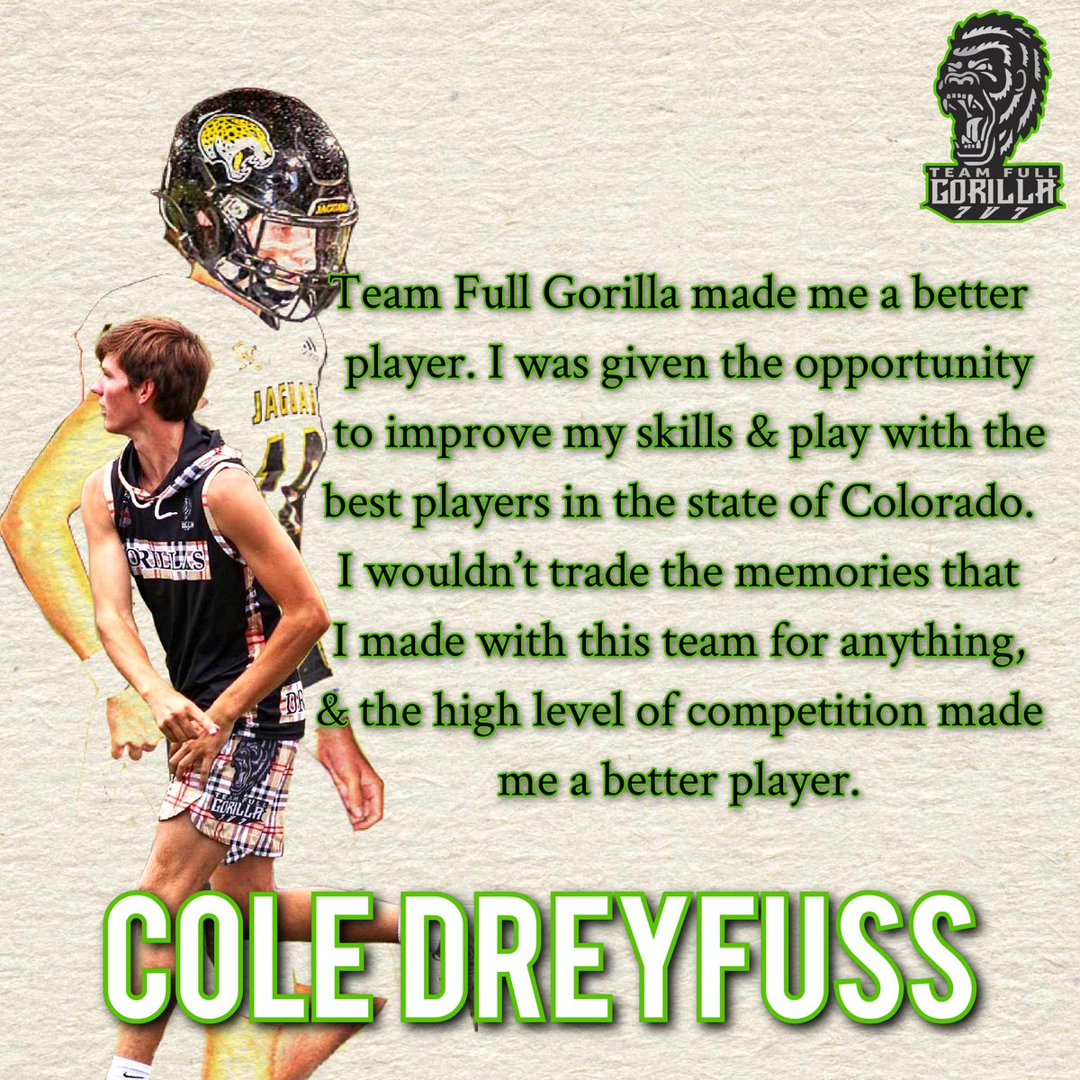 <a href="/TeamFullGorilla/">Team Full Gorilla</a> 22’ QB <a href="/DreyfussCole/">Cole Dreyfuss</a> just got done leading his team to their 1st playoff win in school history, can do it all pass, run, &amp; lead💯 thank you for the kind words about your time in the program🦍🏈 #baller #ifyouballyoullgetthecall #skorillas #gorillawarfare #OAGAAG