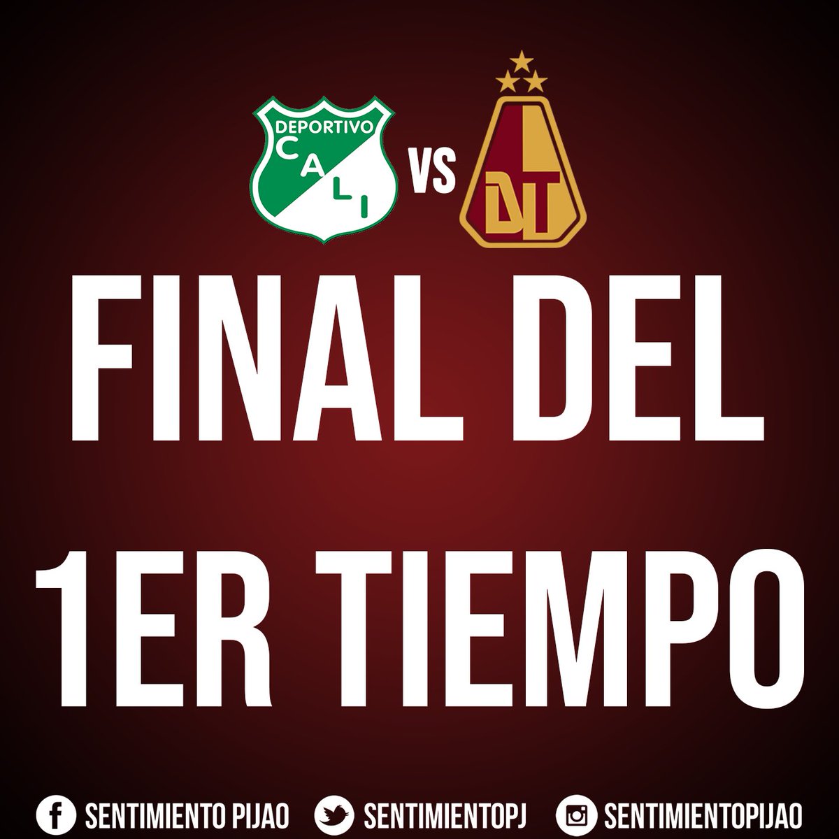 SentimientPijao's tweet photo. #CALvsTOL | Finaliza un primer tiempo accidentado en Palmaseca. Victoria parcial del local por la mínima. | 🟢⚪️ 1-0 🟤🟡 https://t.co/gErWPiH2tp