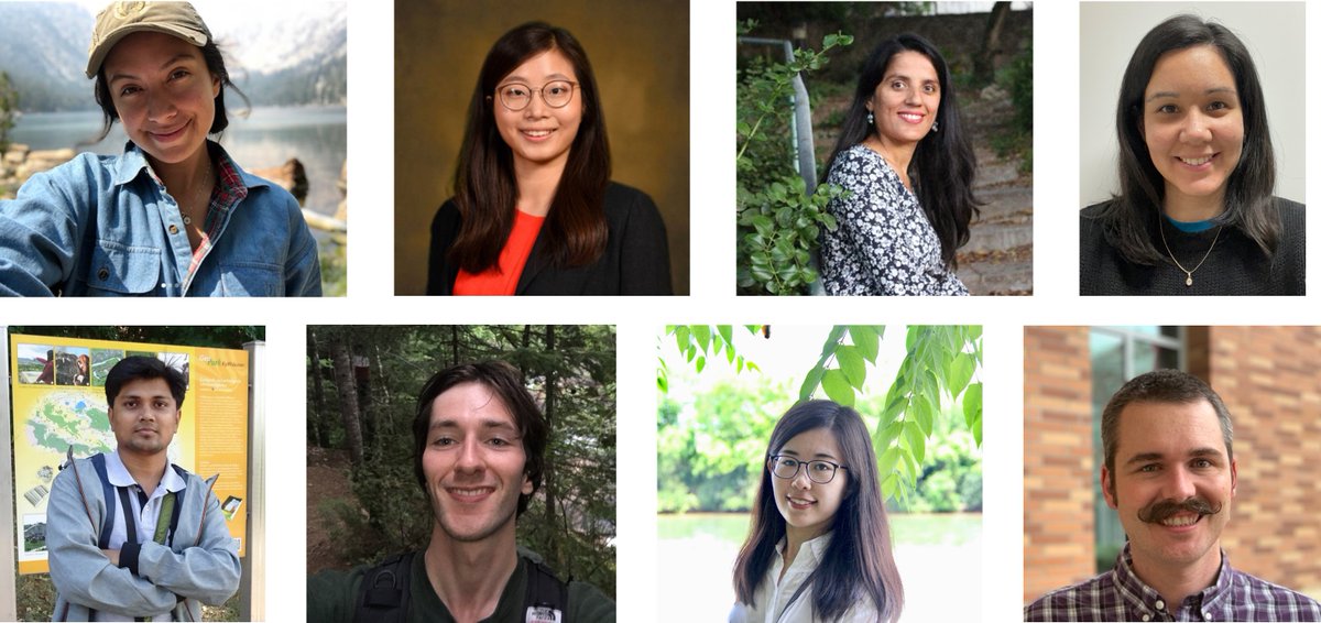 AGUecohydro's tweet image. Happy to announce our third cohort of @AGUecohydro #TinyGrants awardees: congratulations to (L->R) @mandyydonald, Esther Lee, @i6paudel, @bmdacunha, @Mrifandonlyif, @benjaminkeenan, @Linmengmet, and @zcarterberry! 🍾🥳