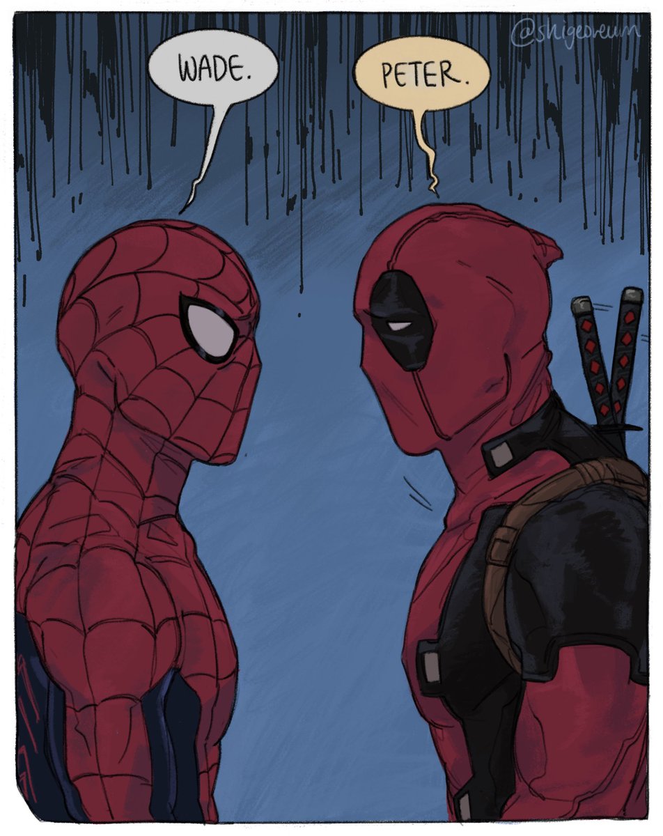 RT @shigeoreum: reupload cos i saw a weird mistake :/ ANYWAYS spideypool comic panel redraw cos i was bored <3 https://t.co/Pn3rhhYGzP