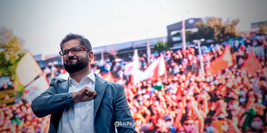 LuchoXBolivia's tweet photo. Saludamos el triunfo electoral de @gabrielboric, que es el triunfo del pueblo chileno. La democracia latinoamericana se fortalece con base en la unidad, el respeto y, sobre todo, la voluntad de nuestros pueblos. ¡Felicidades al presidente electo de #Chile! https://t.co/vje9yxKvRK