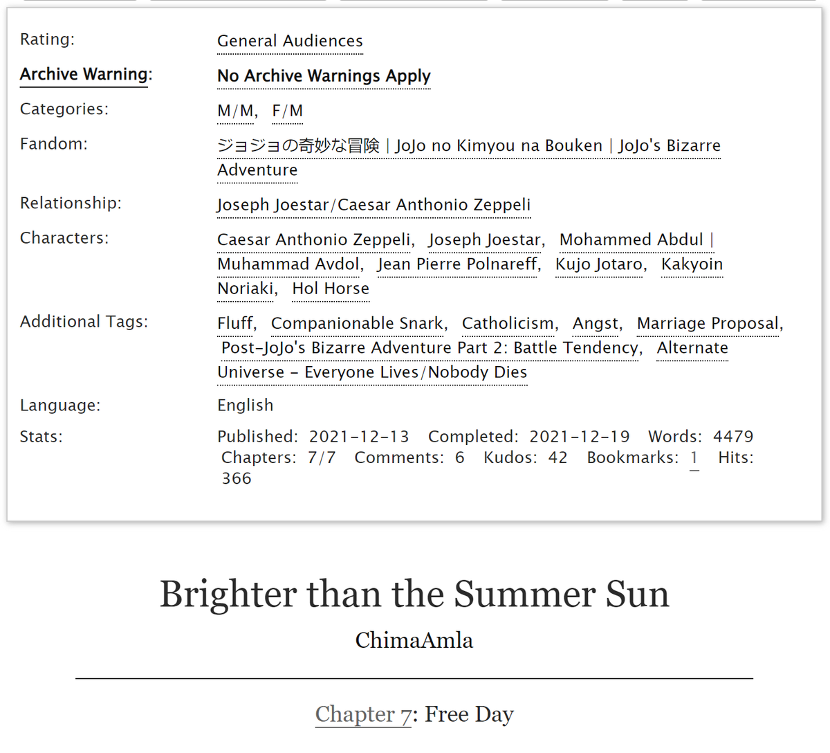 ChimaAmla's tweet photo. Day seven of #CJCWeek2021!
#JJBA, sfw, #CaeJose, free day

AO3 link in the reply! 🌻⭐️ once again and as always, brace for feels~ https://t.co/uB60zX5TUV