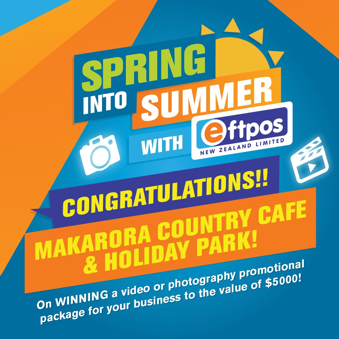 Congratulations to the winner of our Spring into Summer live prize draw - The Country Cafe and Holiday Park in Makarora 🥳

You've won a promotional package worth up to $5000 for your business!

We can't wait to help you Spring into Summer! 😏
