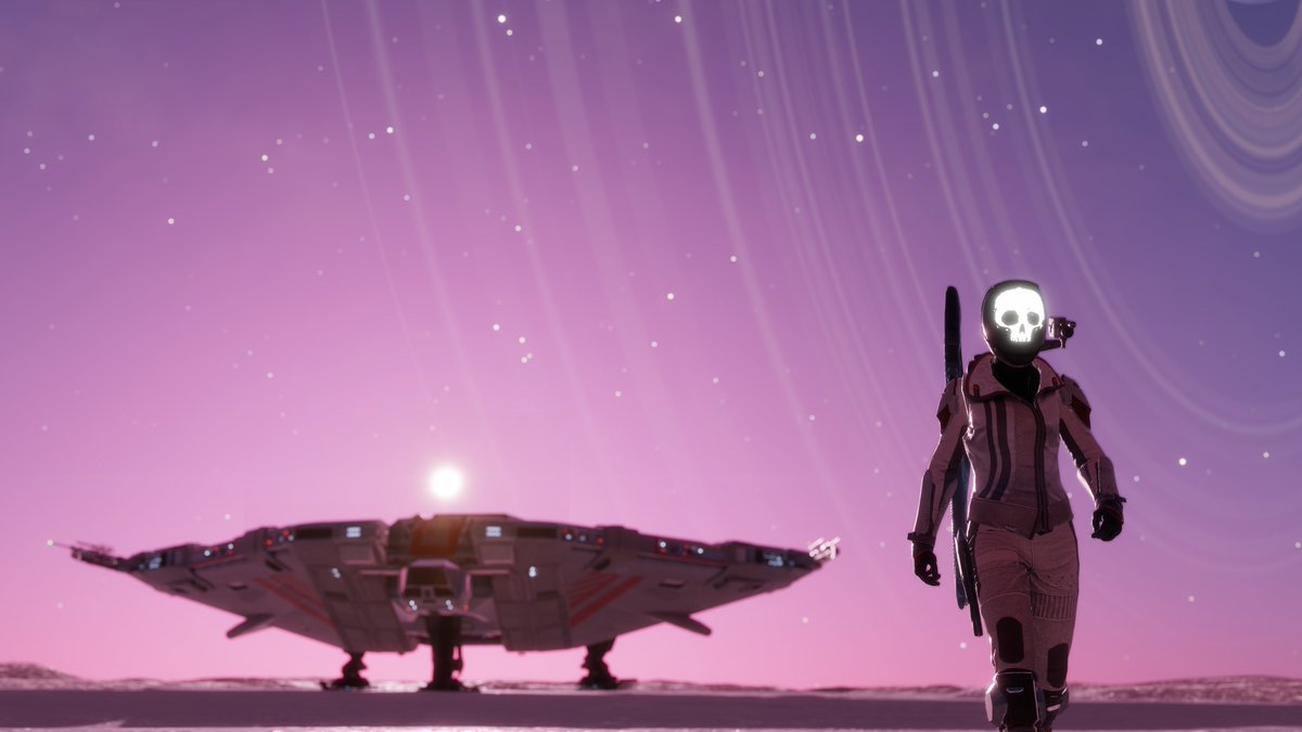 Can't beat the beautiful pink sunsets on Al' Ameira Dua in the LHS 200 system.

#EliteDangerous #stellarscreenshots 
CMDR Ellen Jameson