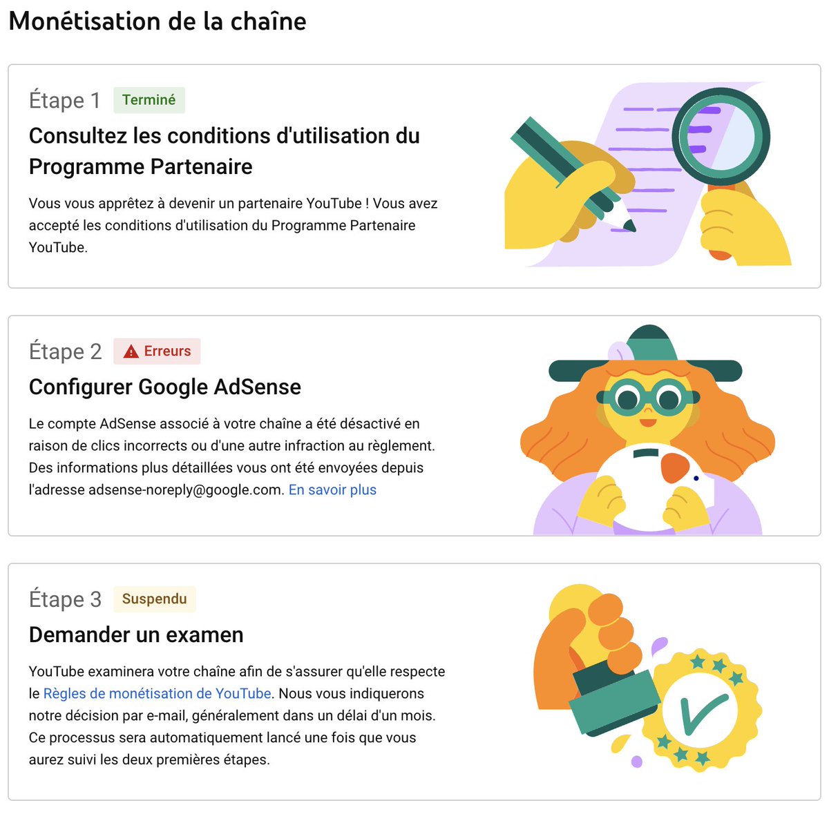 Comment résoudre ce problème sur Youtube Creators ? Je suis bloqué depuis des mois avec l'impossibilité d'activer la monétisation sur ma chaîne YouTube, et évidemment aucune trace de l'email censé m'indiquer les raisons du AdSense désactivé
<a href="/YTCreateurs/">YouTube Créateurs</a> <a href="/YouTubeCreators/">YouTube Creators</a> <a href="/YouTube/">YouTube</a>