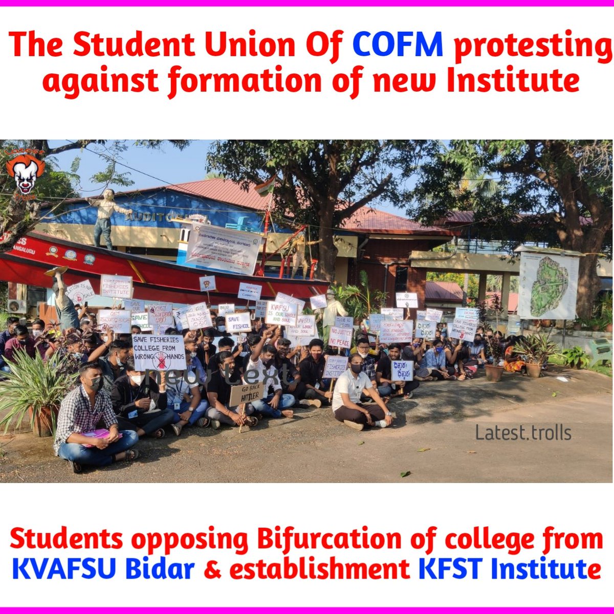 HarishKiradi's tweet photo. #weboycottinstitute
#Bycottunscientificcommitee
#SaveFisheriesCollegeMangaluru
#Saveourfuture
#COFM
@dof_kar @AngaraSBJP @Captain_Mani72 @CMofKarnataka @PMOIndia https://t.co/7NVwzwY5Fq