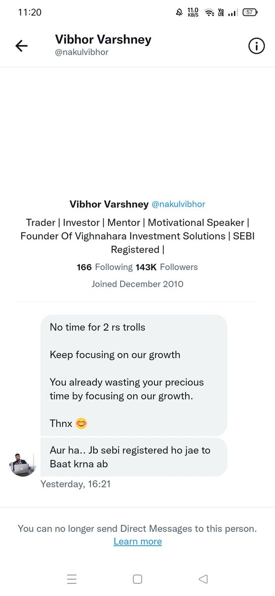 paststat's tweet photo. zindagi me mien do baar chaddi mein pisab kia 1) bachpan mien mr. india film me mogambe ko dekh kar 2) aur aaj @nakulvibhor ne jab dm me damki diya https://t.co/wjV4Mtf5B6